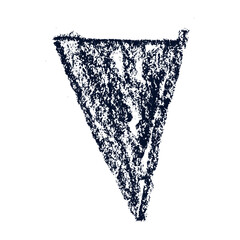 triangle Hand drawn figures with pencil, brush, and crayon textures. Sketchy strokes with chalk and pen details. Textured vector illustration isolated on background
