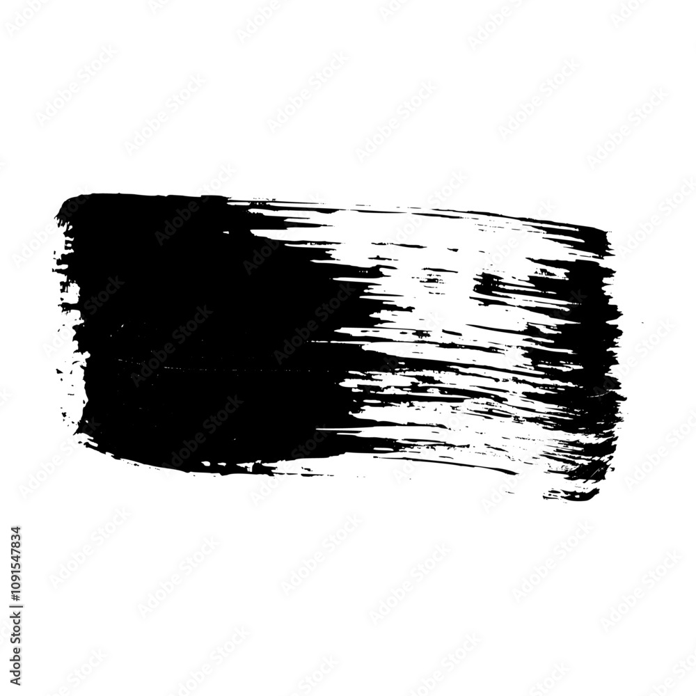 Poster distressed brush stroke frame set with ink texture and spray paint effect. box shape for text backgr