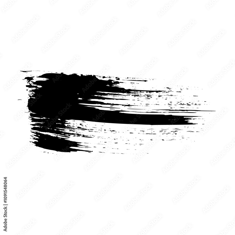 Poster distressed brush stroke frame set with ink texture and spray paint effect. box shape for text backgr