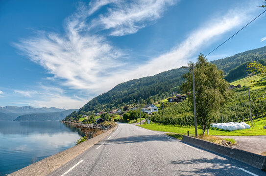 Utvik is a village in Stryn Municipality in Vestland county, Norway. The village is located on the southern shore of the Nordfjorden.