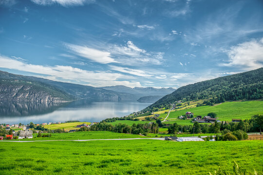 Utvik is a village in Stryn Municipality in Vestland county, Norway. The village is located on the southern shore of the Nordfjorden.
