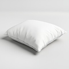 Fototapeta premium Soft white pillow on smooth surface: minimalist comfort and elegance