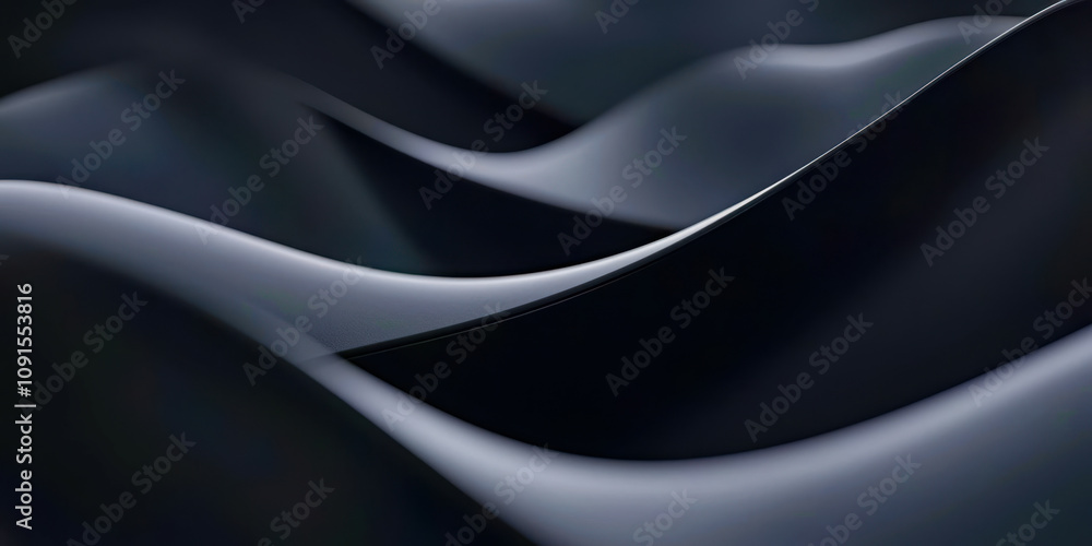 Poster a black and white image of a wave with a black background