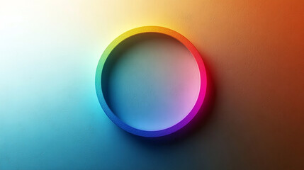 beautiful multicoloured vibrant ring, gradient color tones with lights and shades  