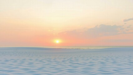 Obraz premium Serene Sunset Over Calm Ocean Waters: Captivating Beauty for Wall Art and Home Decor