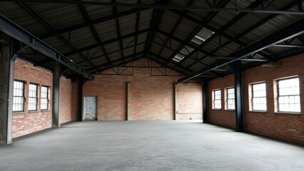 Spacious Industrial Warehouse with High Ceilings and Natural Light, Perfect for Business or Events