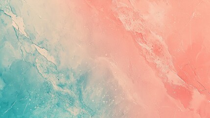 Fototapeta premium Turquoise and living coral gradient mixing together creating an abstract background with copy space, perfect for websites, social media, or any other creative project