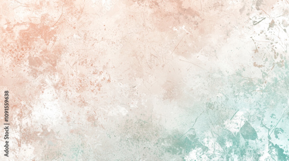 Aufkleber orange and green gradient merging on textured grunge background with scratches and paint splatters c