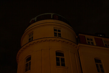 The dome structure is beautifully illuminated at night, showcasing its intricate architectural...
