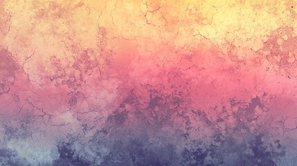 Obraz premium Stunning gradient background transitions from vibrant yellow to deep purple, with intricate cracks adding vintage charm and texture, perfect for adding a pop of color to any project