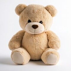 Obraz premium Adorable plush teddy bear on white background for children's decor