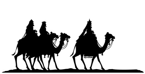 The three Kings from the East follow the star. 