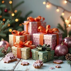 christmas tree and gifts