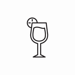 summer cocktail icon sign vector