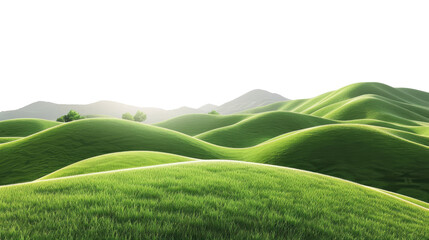 Photograph of mountains and hills on a white background