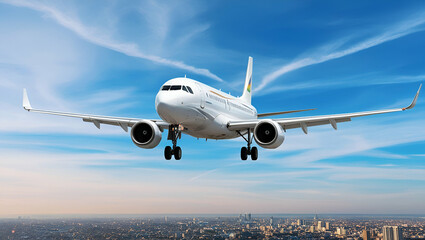 Fototapeta premium World Civil Aviation Day, An Airplane Flying, Generative Ai