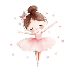 girl with a pink heart