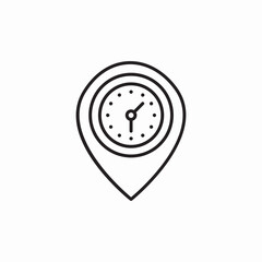 time location icon sign vector