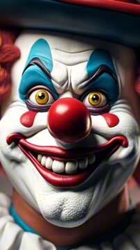 vertical 9:16 3d clown cartoon character mascot digital art