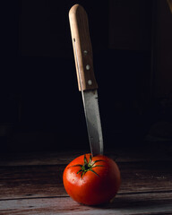 tomato and knife