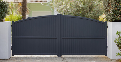 Portail en aluminium d'une maison 
