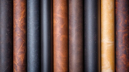 Rolled Antique Paper Textures Brown Dark Beige Vintage Backgrounds