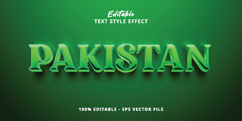 Pakistan text effect template