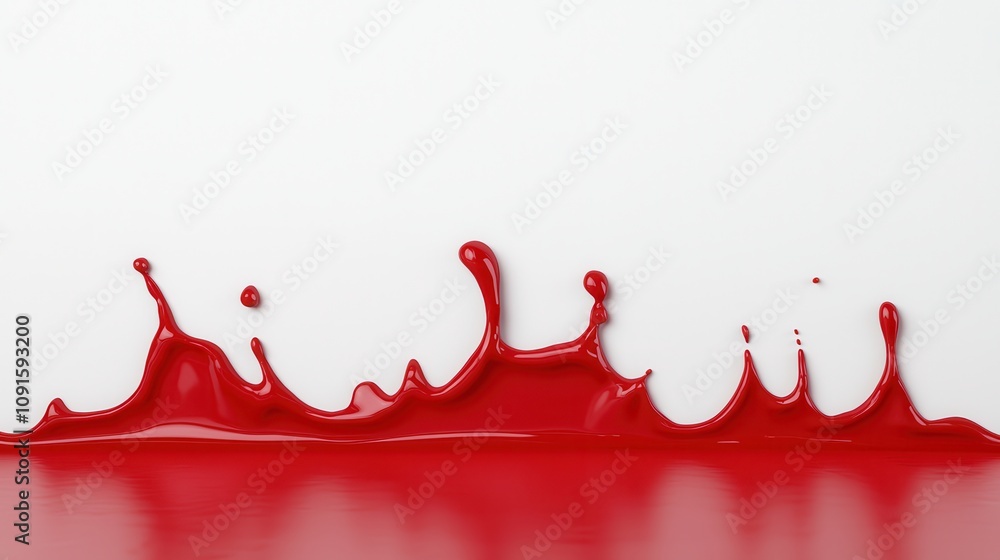Poster dynamic red liquid splash 3d render abstract background