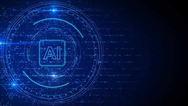 Power of Artificial intelligence technology halogen brain neural networks AI Quantum computer chipset technologies concept. Modern technology circuit board texture background design. Waves flow chip