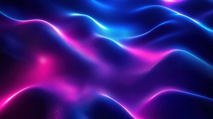 Obraz premium Abstract Neon Waves with a Dark Background