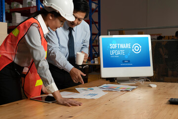 Software update on computer for modish version of device software upgrade
