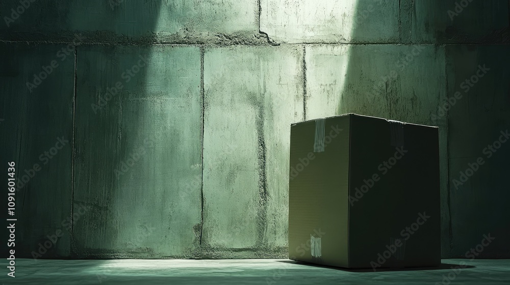 Poster do not allow the background to overpower the subject; the parcel box should remain the focal point.