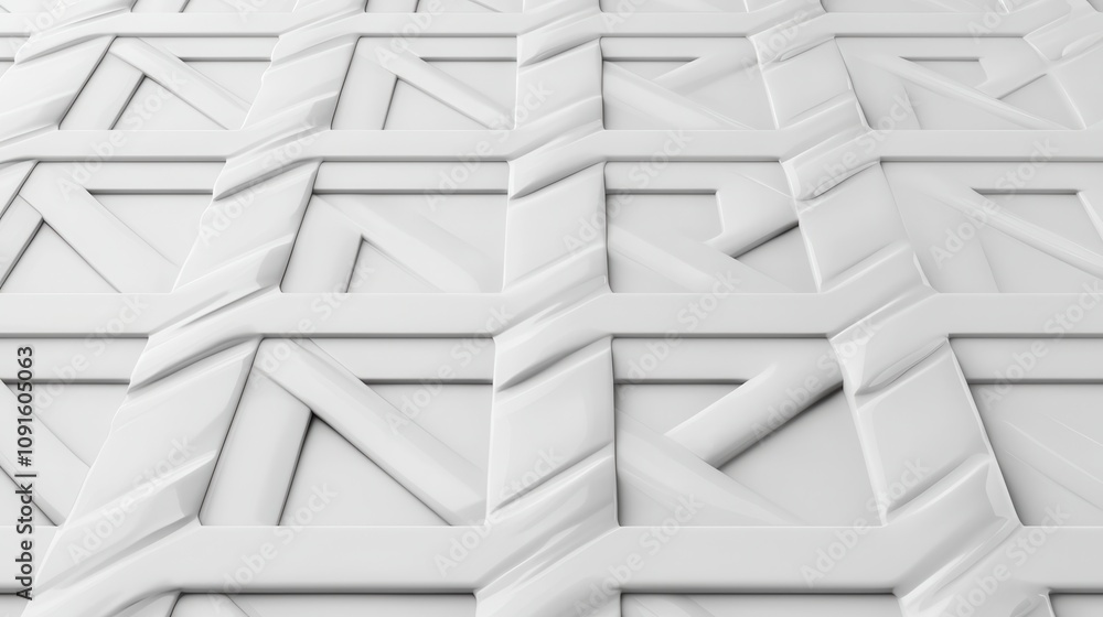 Poster abstract white 3d geometric pattern modern texture background clean minimalist design