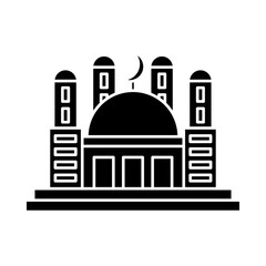 silhouette of a mosque