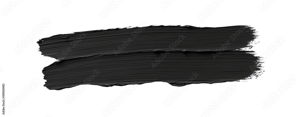 Poster two bold black paint strokes, creating a modern and artistic design element suitable for backgrounds