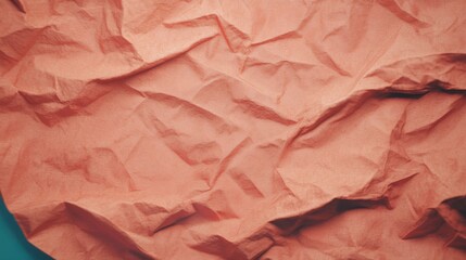 Fototapeta premium Abstract Crumpled Coral Paper Texture Background