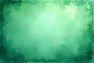 Obraz premium Green background with faint texture and distressed vintage grunge and watercolor paint stains in elegant Christmas backdrop illustration