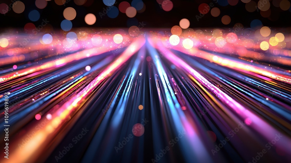 Poster abstract digital data stream futuristic technology background