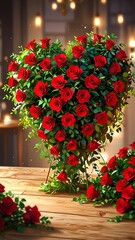 Obraz premium heart of roses