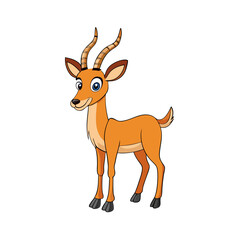 Fototapeta premium Antelope cartoon vector illustration