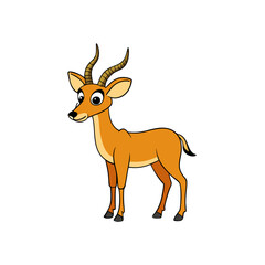 Antelope cartoon vector illustration