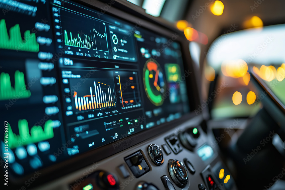 Aufkleber detailed overview of a control dashboard showcasing vital statistics