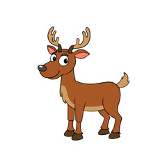 Fototapeta premium Elk cartoon vector illustration