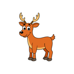 Fototapeta premium Elk cartoon vector illustration