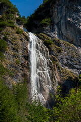Fototapeta premium View to dalfazer waterfall during Austrian Spring time