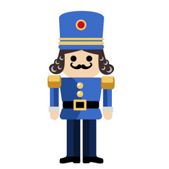 Christmas nutcracker, soldier figurine - vector illustration