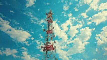Communication Tower Reaching for the Sky