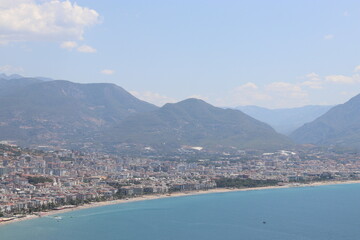 Fototapeta premium view of the city from the sea