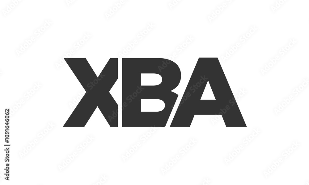 Poster xba logo design template with strong and modern bold text. initial based vector logotype featuring s
