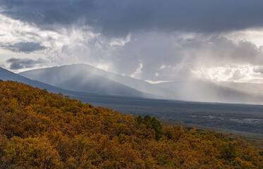clouds over the mountains